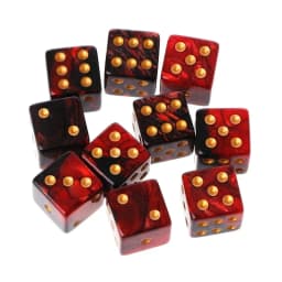 10pcs 15mm Multicolor Acrylic Cube Digital Dice D6 Beads Six Sides Portable Table Games Toy For Pub Club Party Board Game Tray