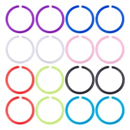16Pcs 20G Flexible Colorful Acrylic Nose Ring Lip Hoops Retainer Septum Jewelry Cartilage Daith Tragus Earrings Piercing Jewelry