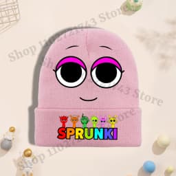 Sprunki Cartoon Cute Knit Hat for Children Anime Fashion Knitted Hat Boys Girls Winter Warm Cap Kids Windproof Hip Hop Caps Gift