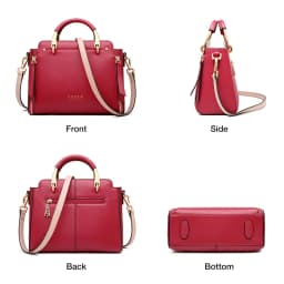 FOXER Split Leather Shoulder Bag Women Top Handle Handbag Female Large Capacity Tote Bag Simple Luxury Crossbody Purse