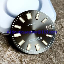 High Quality Watch Modification Accessories 62MAS Dial Green C3 Super Luminous Faces 28.5mm Calendar Sun Patterned Disk Surface