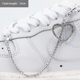 1PC Heart Star Pearl Shoe Laces Chain Punk Luxurious Diamond DIY Detachable Studded Pentagram Shoelace Accessories Jewelry Penda