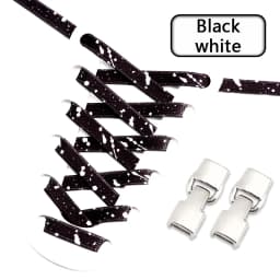Stylish No Tie Elastic Shoelaces for Sneakers Effortlessly Unique Shoe Lace Splash Ink Flat Shoe Laces Design Suitable All Ages