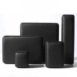 Black PU Leather Jewelry Box  Ring Bracelet Necklace Storage Case Mini Jewelry Packaging Gift Box For Wedding Valentines Gift