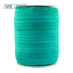 NINE LOOMS Plain Shiny Fold Over Elastics FOE 5/8" 15mm Spandex Band Tape Hair Tie Headband DIY Sewing Trim 50 100 Yard by Spool