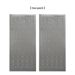 JIANWU 2 Pack/set Simple Bronzing Hot Silver PVC Goo Card Decor Sticker Creative DIY Handbook Scrapbook Collage Stationery
