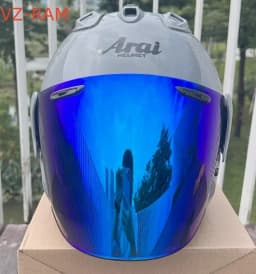 VZ-RAM High Quality ABS Classic 3/4 Open Face Helmet,For Harley Motorcycle And Cruise Motorcycle Protection Helmets,Modern Grey