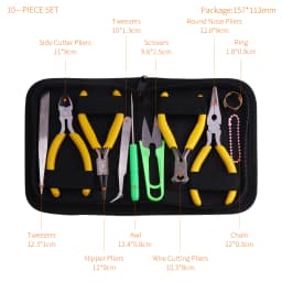 High Quality DIY Jewelry Making Tool Kits Pliers Sets Round Nose Plier Side Cutting Pliers Wire Cutter Scissor Beading Tweezers