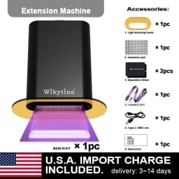 Wikytina V Light UV Light Hair Extension Kit Tools Set, Combo, UV Glue Remover Machine - Premium Salon Styling Tools Set Upgrade