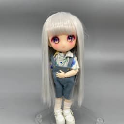 Ob11 Wig Soft Cute Curly Bangs Wavy Hair Long Straight Hair Short Hair Multi-Color for 1/12 Bjd, Gsc ,Ymy Head Doll Accessories