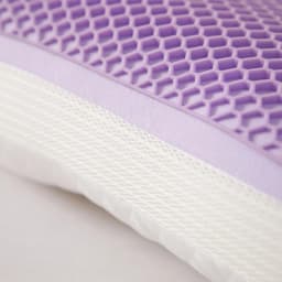 Purple Pectin TPE Pillow Honeycomb Grid &Polyester AB Side Pillow Case Breathable Soft Neck Support Sleeping Pillow Core 40*65cm