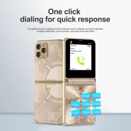 SERVO Flilo9 Foldable Mobile Phone Dual SIM Standby Speed Dial Call Recording FM Radio Blacklist 3G WCDMA Button Flip Cellphones