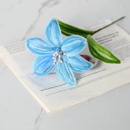 5Pcs Lily DIY Artificial Flower Chenille Stem Fluffy Wire Pipe Cleaners Twist Stick Children Educational Toys Creative Handcraft