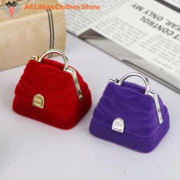1 Piece Small Jewelry Box Velvet Wedding Ring Box Necklace Display Box Cute Bear Gift Box Container Case For Jewelry Packaging