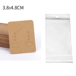 50Sets Earring Cards with 50pcs Bags Necklace Earring Display Cards Self-Seal Bags for Jewelry Packaging Price Tag Card Holder