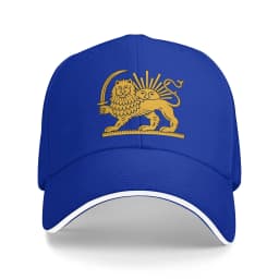 Iran Flag Emblem Lion and Sun Baseball Cap Hip Hop Sandwich Hats Men Women Polyester Hats Cap Outdoor