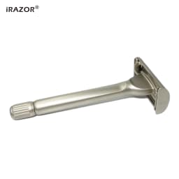 iRAZOR New Heavy Butterfly Design Double Edge Safety Razor with 10pcs Original Blade Refills for Men Reusable Grooming Gift Set