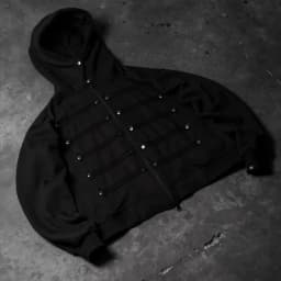 American High Street Punk Style Button Decoration Zipper Hoodie Men's Y2k Fashion Casual Loose Hooded Sweatshirt Streetwear