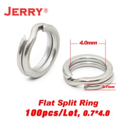 Jerry Stainless Steel Fishing Split Rings Hard Bait Flat Ring Connector Spoon Lure Double Loop 100pcs Fishing Accessories Tackle