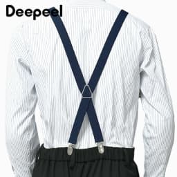 Deepeel 2.5*100cm Men Suspenders 4 Clips Elastic Adjust Strap Harness Adults Man Braces for Pants Hanger JockStrap Accessories