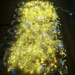 Christmas Decorations 2026 Festoon Led Fairy Lights Starry Style Outdoor(Warm White+Cool White Strobe) 28M(W)*0.4/0.5/0.6M(H)