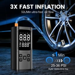 Wireless Car Air Pump 150PSI Electric Tire Inflator Portable Air Compressor for Motorcycle Bike Car Tires And Balls