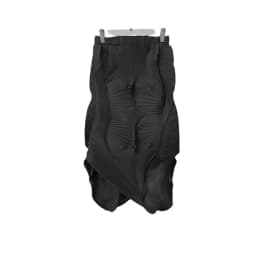 Miyake Pleated Solid Color Semi-skirt 2025 Summer New Irregular Pleated Half-body Skirt Women's Mid-length Bud Skirt