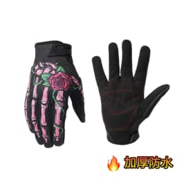 Winter fleece-lined waterproof skull New 2-color Ghost Claw Riding Outdoor Sports Personalized Touchscreen Gloves