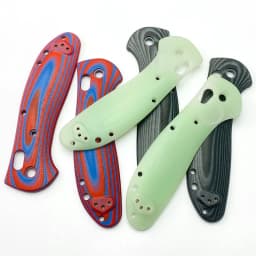 1pair G10 Composite Blade Handle Patch for BM 550 / 551 Knife With Support Shaft Screw Knife Patch Material DIY Accessories
