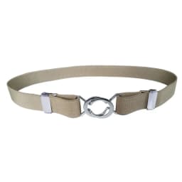 Women's Adjustable Elastic Stretch Belt with Metal Buckle 1 inch Wide Web Belt Waist Belts for Jeans Pants Dress Casual Belts