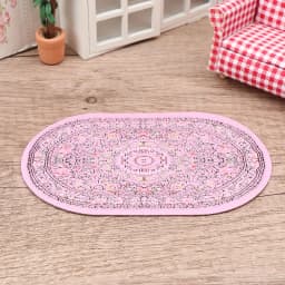 1Pc 1:12 Dollhouse Miniature Floor Rug Mat Turkish Woven Cover Carpet Model Bedroom Living Room Decor Toy Doll House Accessories