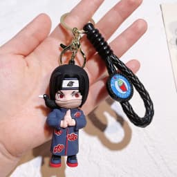 Cartoon PVC Naruto Anime Peripheral Keychain Naruto Silicone Figure Car Key Chain Christmas, Halloween Gift