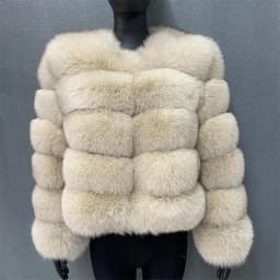 Style Real Fur Coat 100% Natural Fur Jacket Female Winter Warm Leather Fox Fur Coat High Quality Fur Vest