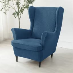 Polar Fleece Wing Chair Cover Stretch Spandex Wingback Armchair Covers Solid Color Relax Sofa Slipcovers With Seat Cushion Cover