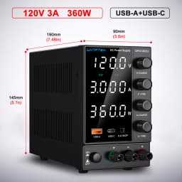 Wanptek Laboratory Power Supply 30V 5A 30V 10A 60V 5A 120V 3A Adjustable Bench DC Power Supply