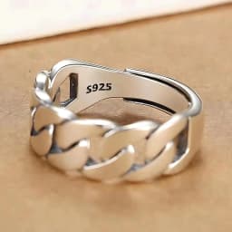 PANJBJ  925 Sterling Silver Double Layer Ring for Women Girl Gift Geometry Hollowing Out Minimalism Fashion Jewelry Wholesale