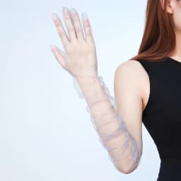 55CM 70CM Sexy Thin Hollow Transparent Long Gloves Solid Net Yarn Mesh Women Man Performance Party Elasticity Cosplay