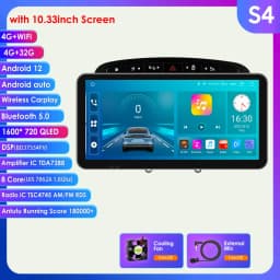 Snapdragon 6115 Carplay Android 14 Auto radio for Peugeot 308 308SW 2007-2015 408 Autoradio GPS 360 Camera multimedia 2din RDS