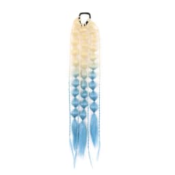 Synthetic 1Pcs Ponytail Extension Corlorful Bubble Braid Long Lantern Hairpieces Braided Ponytail with Hair Tie Straight Hairpie