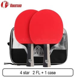 KOKUTAKU ITTF Professional 4/5/6 Star Ping Pong Racket Carbon Table Tennis Racket Bat Paddle Set Pimples In Rubber With Bag