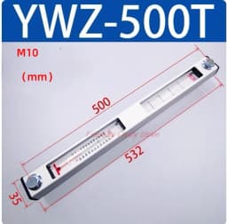 Aluminum Shell Hydraulic Tank Fluid Level Gauge Oil Level Gauge Water Level Gauge Oil Standard Water Thermometer YWZ 50T-500T