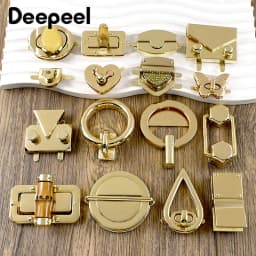 1-3Pcs Deepeel Bag Metal Lock Buckle Decor Women Handbag Closure Latch Purse Turn Twist Locks Snap Clip DIY Hardware Accessories