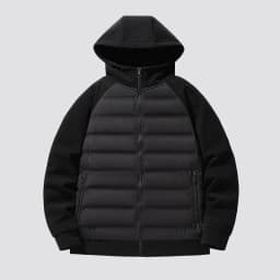 Lightweight Knitted Hooded 90 White Duck Down Coat Couple Loose Warm Down Jacket Men Women Autumn Winter Daily Casual Outerwear