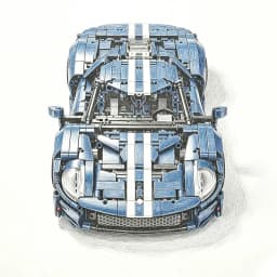 1468Pcs 1:8 Scale Supercar Model Building Blocks Kit DIY Assembly Racing Vehicle Bricks Toy For Adults Birthday Collection Gifts