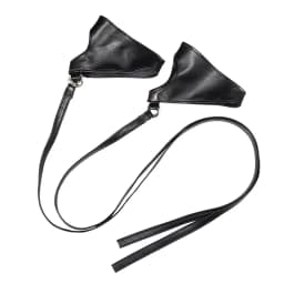 Gothic Punk Style Half-Finger Black Strap Leather Gloves Sexy Women Fingerless Stage Perfermence Cosplay Hip-Hop Accessories