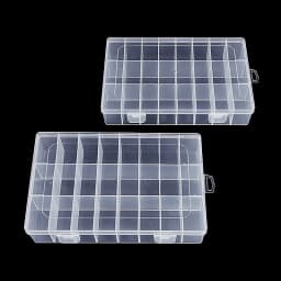 24 Grid Transparent Storage Boxes Hardware Buttons Fishing Jewellery Accessories Packaging Boxes Stationery Storage Boxes