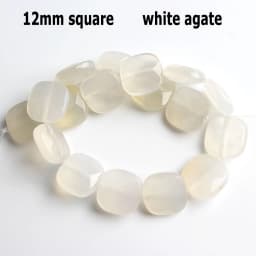 44 Types White Chalcedony Jade Agate Bead Natural Stone Rondelle Cube Faceted Loose Beads for Jewelry Making Bracelets Accessory