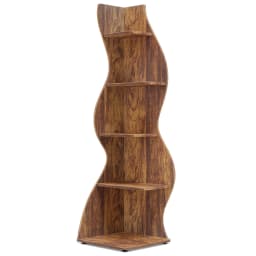 Tribesigns Modern 5-Tier Wall Corner Bookshelf, Stylish Corner Small Bookcase Storage Rack Plant Stand with Unique