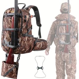 NEW VIEW 35L Hunting Backpacks for Men, Camo Hunting Backpack with Bow & Rifle Holder, Saddle Hunting Backpack for Deer, Elk