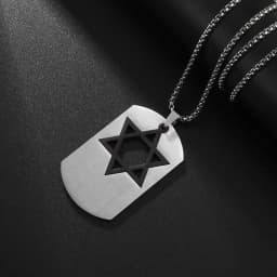 Hot Sale Pendant Smooth Plate Tag Men Retro Necklace Jewelry
